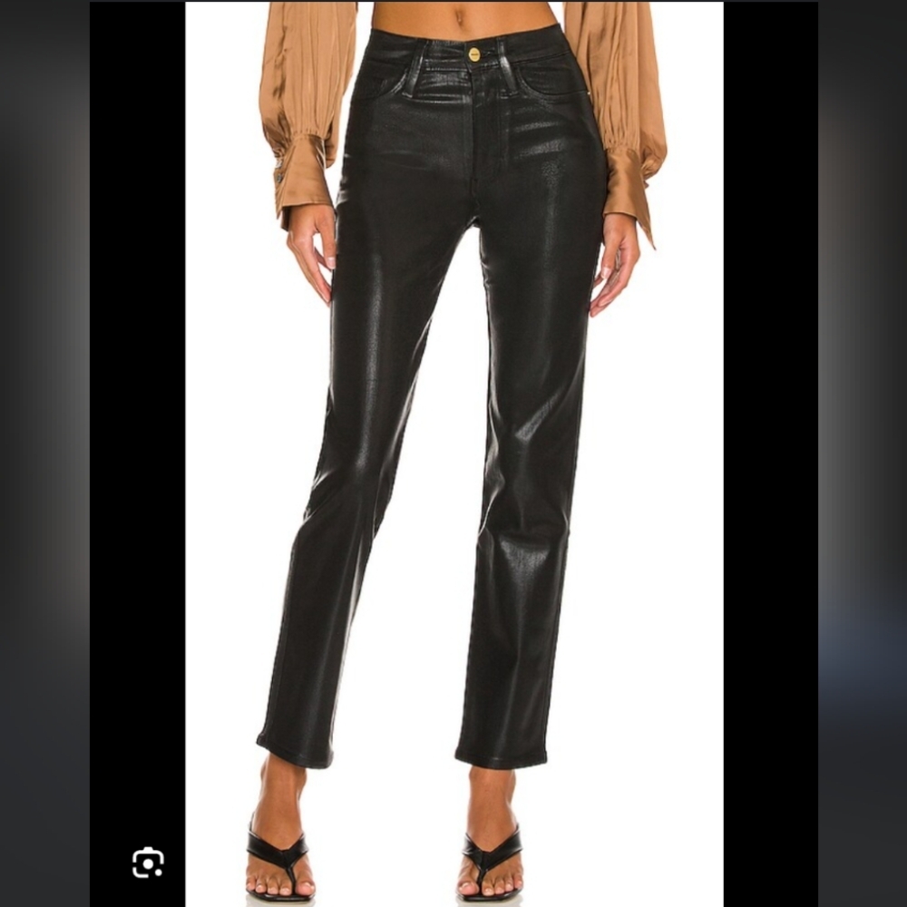 Frame le Sylvie slender straight coated jeans Slim Fit